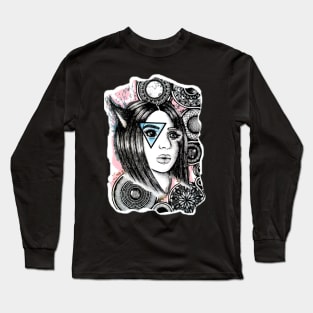 Neko kitty girl Long Sleeve T-Shirt